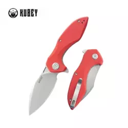 Nóż składany Kubey Nobel Red G10, Beadblasted 14C28N (KU236L)