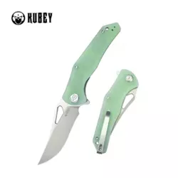 Nóż składany Kubey Phemius Jade G10, Sand Blasted 14C28N (KU149D)