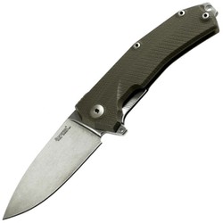 Nóż składany LionSteel KUR G10 Green, Stone Washed Blade (KUR GR)