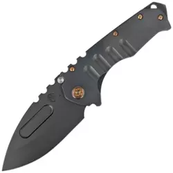 Nóż składany Medford Praetorian T DP Black DLC Titanium, Bronze HW/Clip, Black DLC S45VN by Greg Medford (MK0124PD-30PV-T1C1-BP)