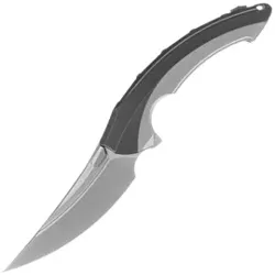 Nóż składany RikeKnife Lamella Dark Gray Titanium, Satin M390 (RK-Lamella-DP)