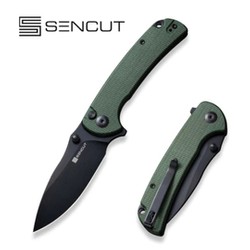 Nóż składany Sencut Pulsewave Green Canvas Micarta, Black 9Cr18MoV (S23032-3)