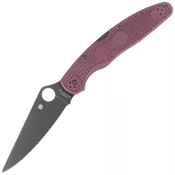 Nóż składany Spyderco Police 4 Sprint Run Burgundy FRN, TiCN Micro-Melt PD#1 by Sal Glesser (C07BGBKP4)