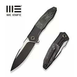 Nóż składany WE Knife Archeozoic Black Titanium/Shredded Carbon Fiber, Black Stonewashed/Satin M390 (WE23091-1)