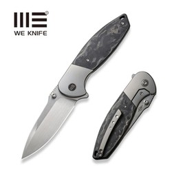 Nóż składany WE Knife Nitro OG Gray Titanium/Marble Carbon Fiber, Hand Rubbed Satin CPM 20CV by Peter Carey (WE23035-1)