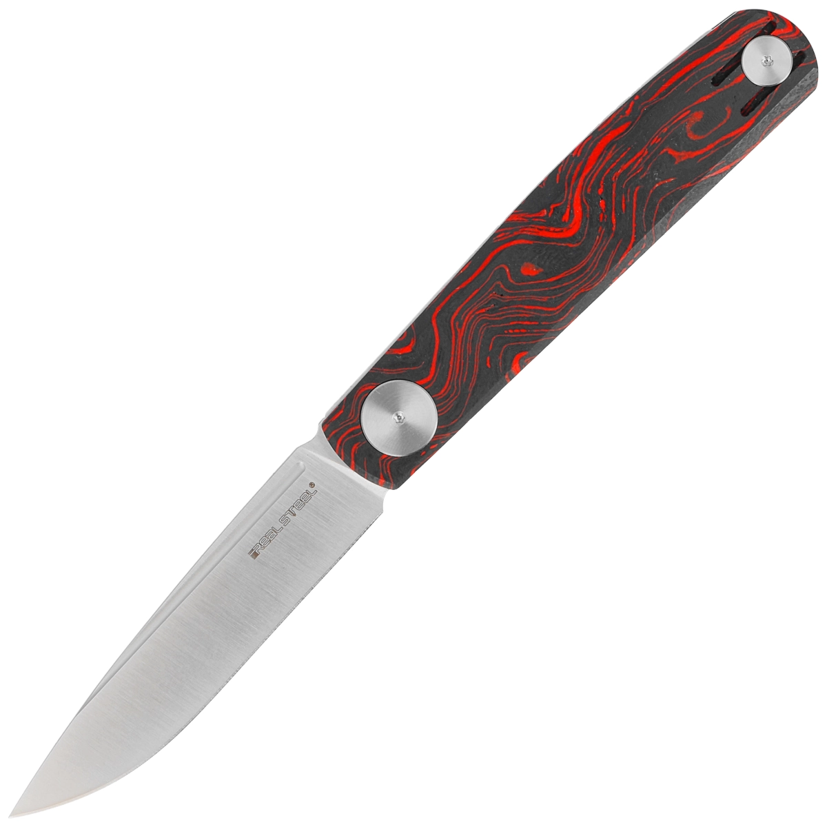 Real Steel Gslip Compact Damascus G10 Ocean Red Slip Joint