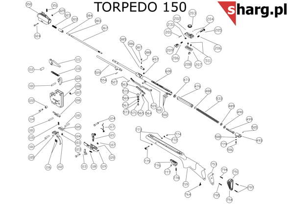 Lufa do wiatrówki Hatsan Torpedo: 100X, 105X, 150, 155 (367)