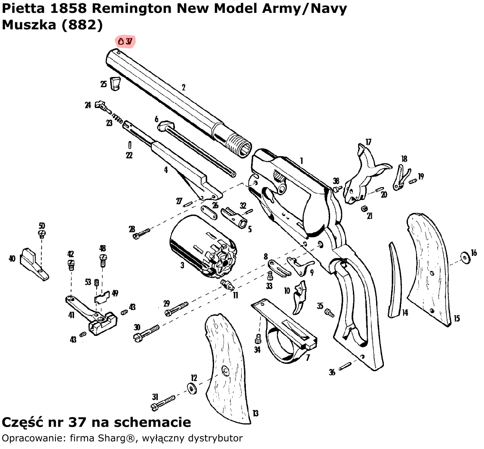 Muszka Pietta 1858 Remington New Model Army (882)