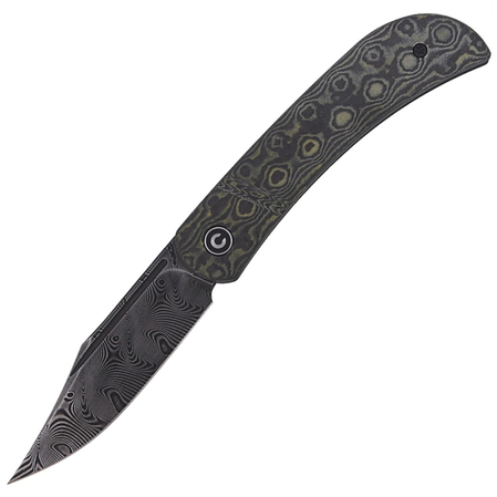 Nóż CIVIVI Appalachian Drifter Yellow G10 / Rose Pattern Carbon Fiber, Black Damascus (C2015DS-3)