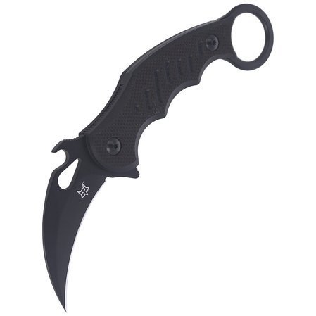 Nóż FOX Karambit Fixed G10 Black, Black Idroglider (FX-598)