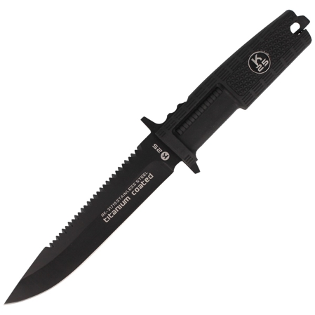 Nóż K25 Tactical Black Rubber, Titanium Coated (31710)