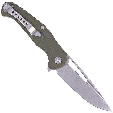 Nóż Kubey Knife Dugu, OD Green G10, Stonewashed D2 (KU210B)