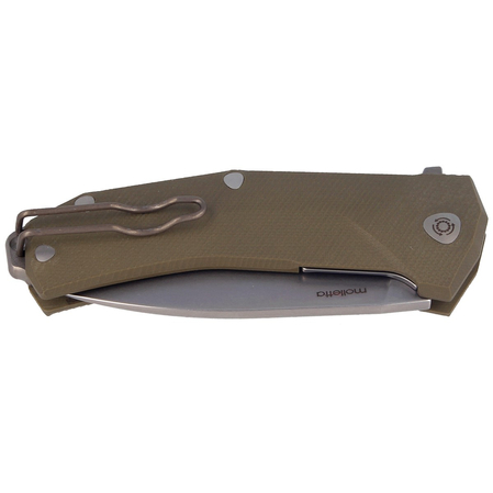 Nóż LionSteel KUR G10 Green, Stone Washed Blade (KUR GR)