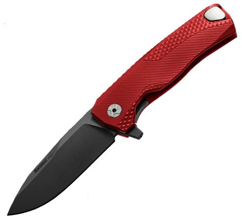 Nóż LionSteel ROK Aluminium Red, Black Blade (ROK A RB)