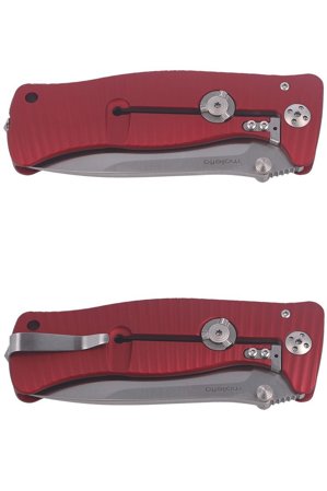 Nóż LionSteel SR1A Aluminum Red, Satin Blade (SR1A RS)