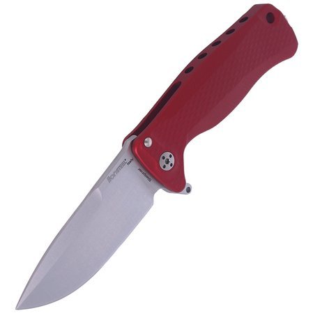 Nóż LionSteel SR22A Aluminum Red, Satin Blade (SR22A RS)