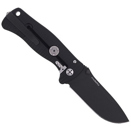 Nóż LionSteel SR2A Aluminum Black, Black Blade (SR2A BB)