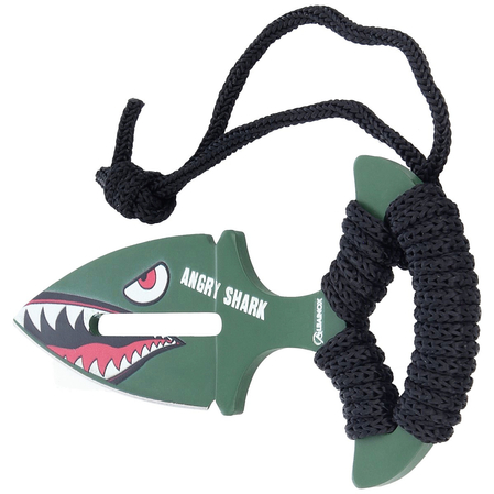 Nóż Martinez Albainox Skinner Angry Shark Black Strung, Green 3D Design (32524)