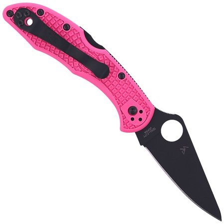 Nóż Spyderco Delica 4 FRN Pink, Black Blade Plain (C11FPPNS30VBK)