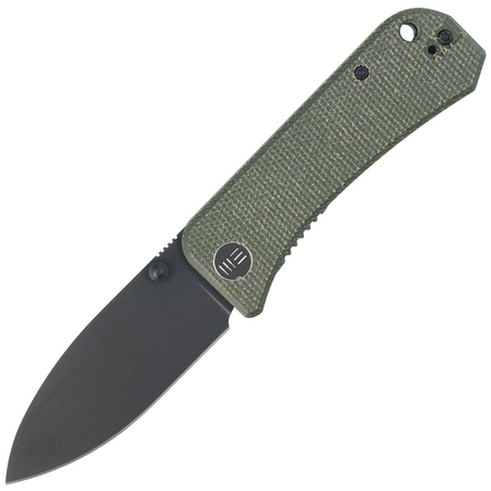 Nóż WE Knife Banter Green Micarta, Black Stonewashed S35VN by Ben Petersen (2004J)