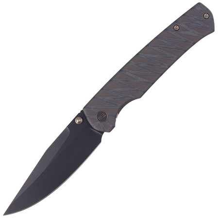 Nóż WE Knife Evoke Tiger Stripe Titanium, Black Stonewash CPM 20CV by Ray Laconico (WE21046-4)
