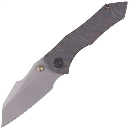 Nóż WE Knife High-Fin Tiger Stripe Titanium, Stonewashed CPM 20CV by Gavko Knives (WE22005-4)