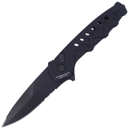 Nóż automatyczny Extrema Ratio Caimano Nero Black Aluminium, Black MIL-C N690 (04.1000.0169/BLK)