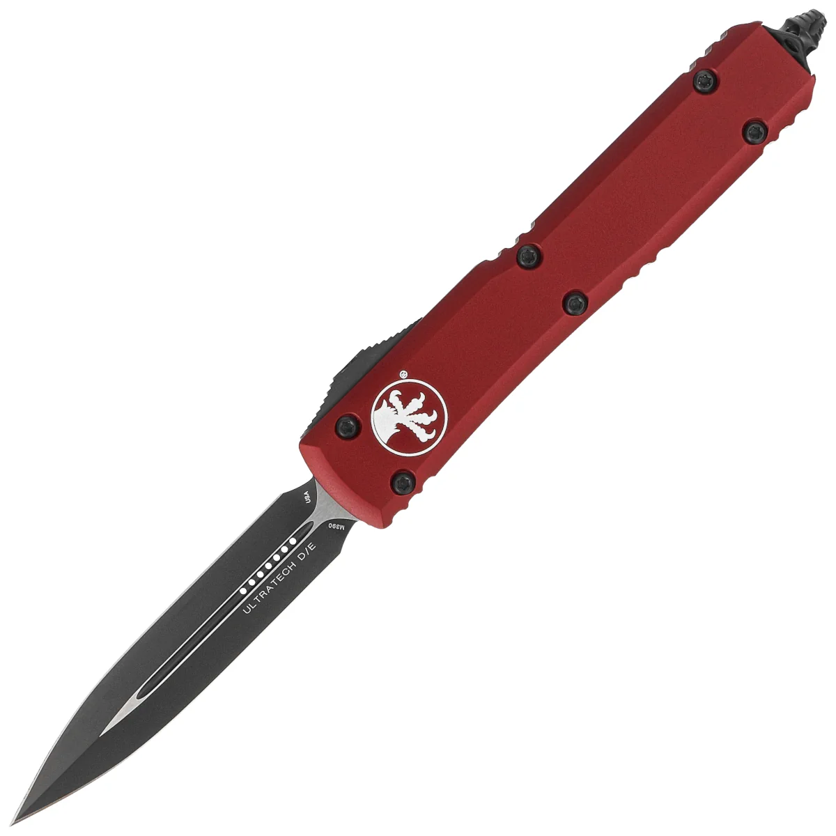 Nóż automatyczny OTF Microtech Ultratech D/E Merlot Red Aluminium, Black M390 by Tony Marfione (122-1MR)