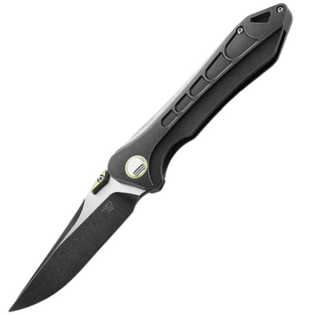 Nóż składany Bestech Supersonic Black Titanium, Black Stonewashed / Satin CPM S35VN (BT1908A)