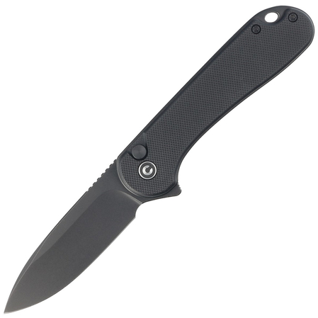 Nóż składany Civivi Button Lock Elementum II Black G10, Black Stonewashed Nitro-V (C18062P-1)