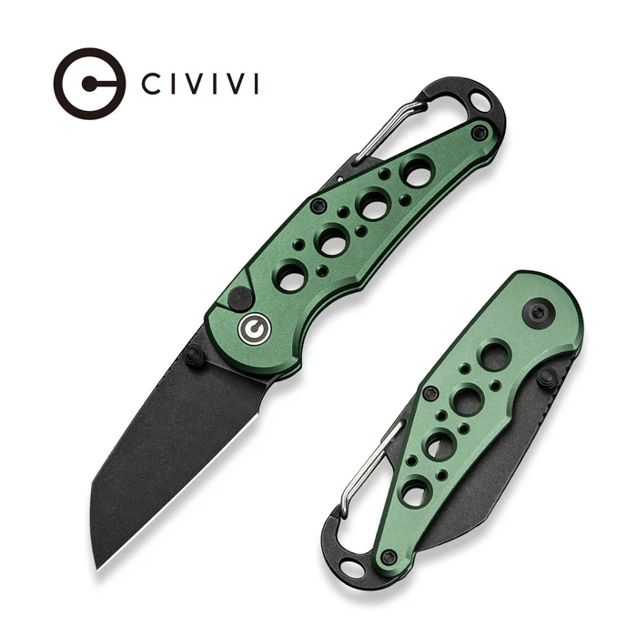 Nóż składany Civivi Pragma Green Aluminium, Black Stonewashed Nitro-V (C23062B-3)