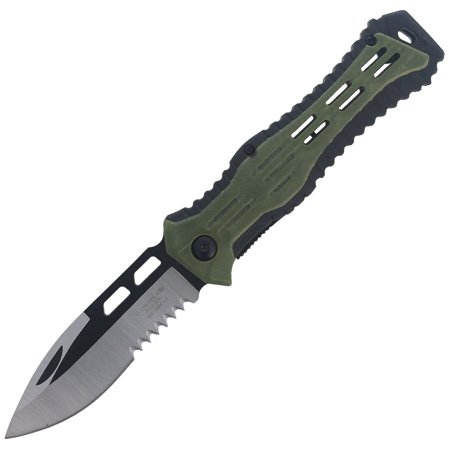Nóż składany Herbertz Solingen Green / Black Polimer, Satin / Black Blade (589013)
