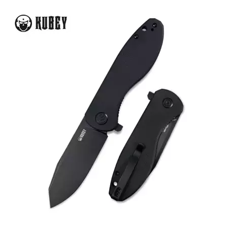 Nóż składany Kubey Knife Master Chief Black G10, Blackwashed AUS-10 by Keanu Alfaro (KU358F)