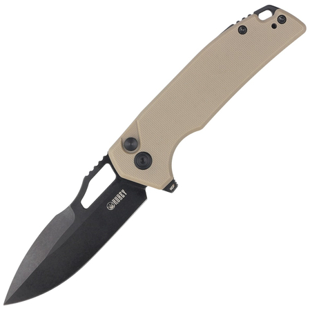 Nóż składany Kubey Knife RDF Tan G10, Blackwash AUS-10 by HYDRA Design (KU316F)