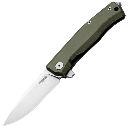 Nóż składany LionSteel Myto Green Aluminium, Stone Washed M390 by Molletta (MT01A GS)