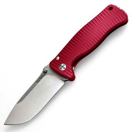 Nóż składany LionSteel SR2A Red Aluminum, Satin Sleipner by Molletta (SR2A RS)