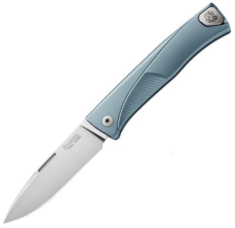 Nóż składany LionSteel Thrill Blue Titanium, Satin M390 by Molletta (TL BL)