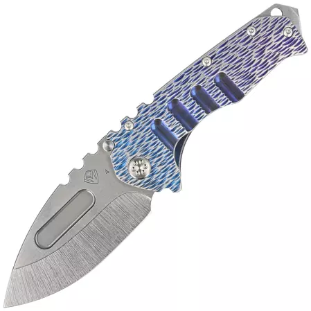 Nóż składany Medford Praetorian T DP Blue-Violet w/Silver ''Dragon Skin'' Titanium, Std HW/Clip, Tumbled S45VN by Greg Medford