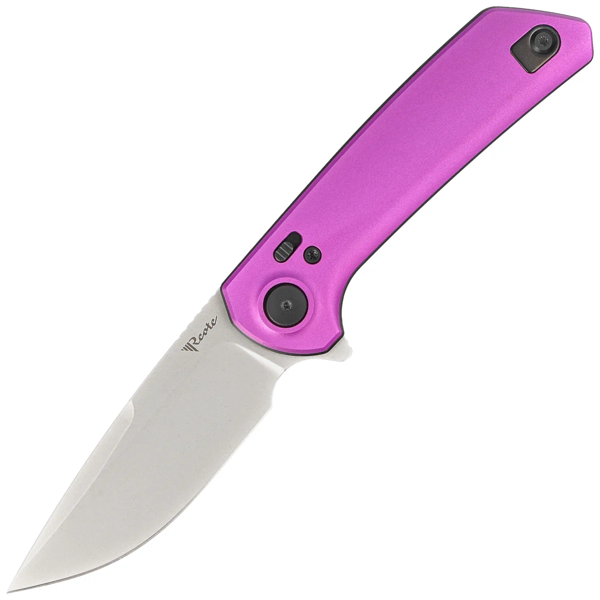 Nóż składany Reate PL-XF-A-5 Purple Aluminium, Stonewashed Nitro-V