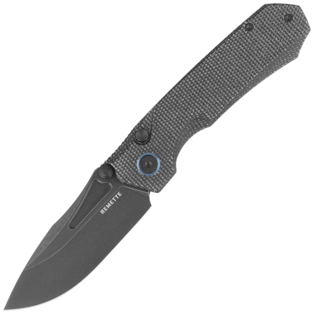 Nóż składany Remette Rhino Black Micarta, Black Titanium 14C28N (MC319B)