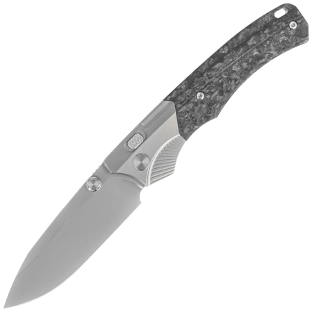 Nóż składany Remette WD107 Titanium / Carbon Fiber, Hand Grinding Pearlescent M390 (WD107)