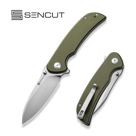 Nóż składany Sencut Borzam OD Green G10, Satin 9Cr18MoV (S23077-1)