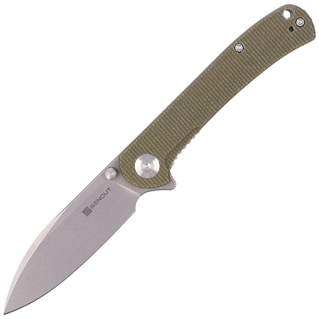 Nóż składany Sencut Scepter Olive Micarta, Stonewashed 9Cr18MoV (SA03E)