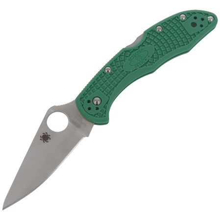 Nóż składany Spyderco Delica 4 FRN Green Flat Ground Plain (C11FPGR)