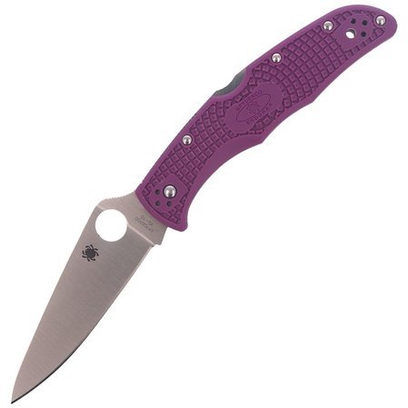 Nóż składany Spyderco Endura 4 FRN Purple Flat Ground Plain (C10FPPR)