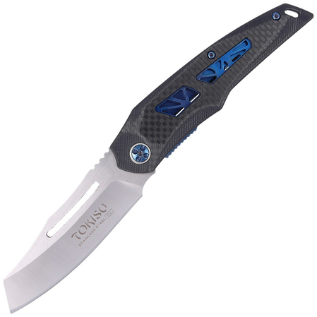 Nóż składany TOKISU Tactical Black G10 / Carbon Fiber, Satin D2 (18714)