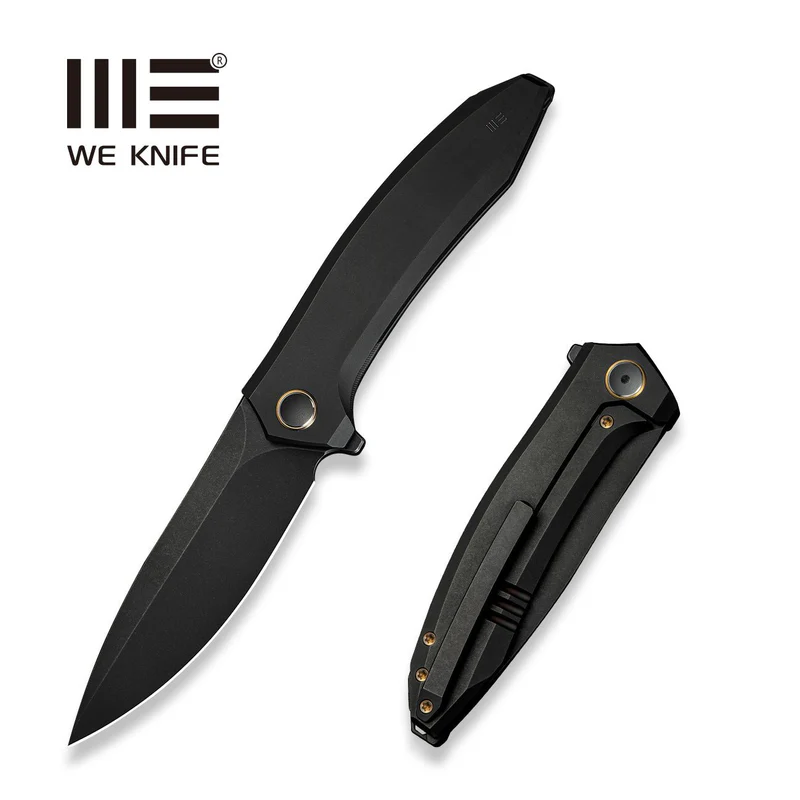 Nóż składany WE Knife Acuminal Black Titanium, Black Stonewashed Vanax (WE23070-1)