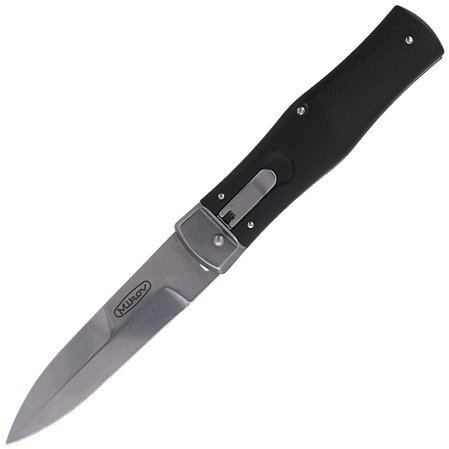 Nóż sprężynowy Mikov Predator Black ABS, Stonewashed N690 (241-BH-1/STKP)