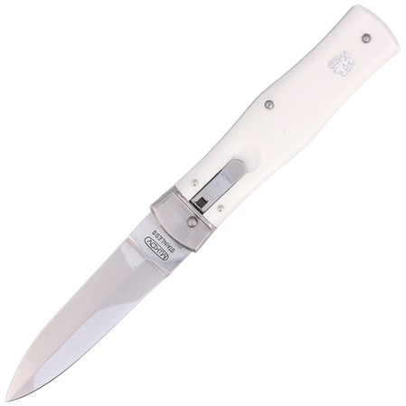 Nóż sprężynowy Mikov Predator White ABS, Mirror (241-NH-1/KP WHITE)