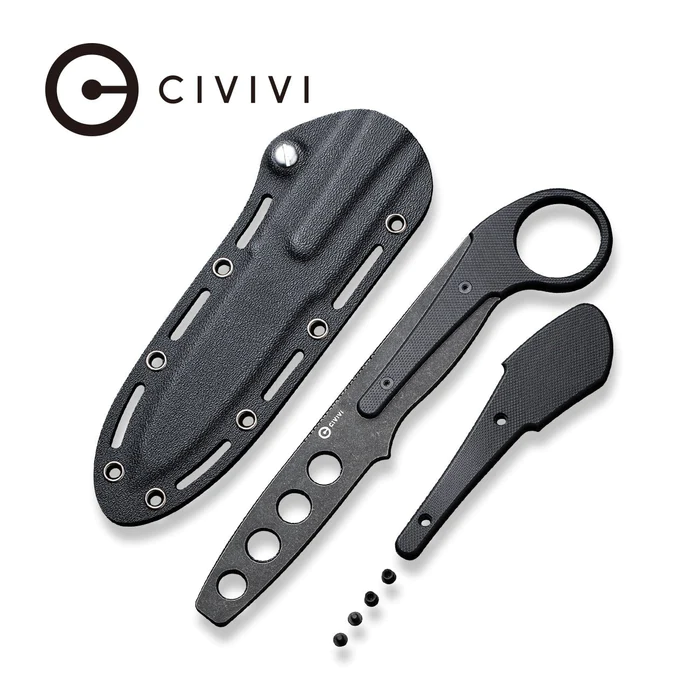 Nóż treningowy Civivi Varius Black G10, Black Stonewashed D2 by Allen Elishewitz (C22009C-1)